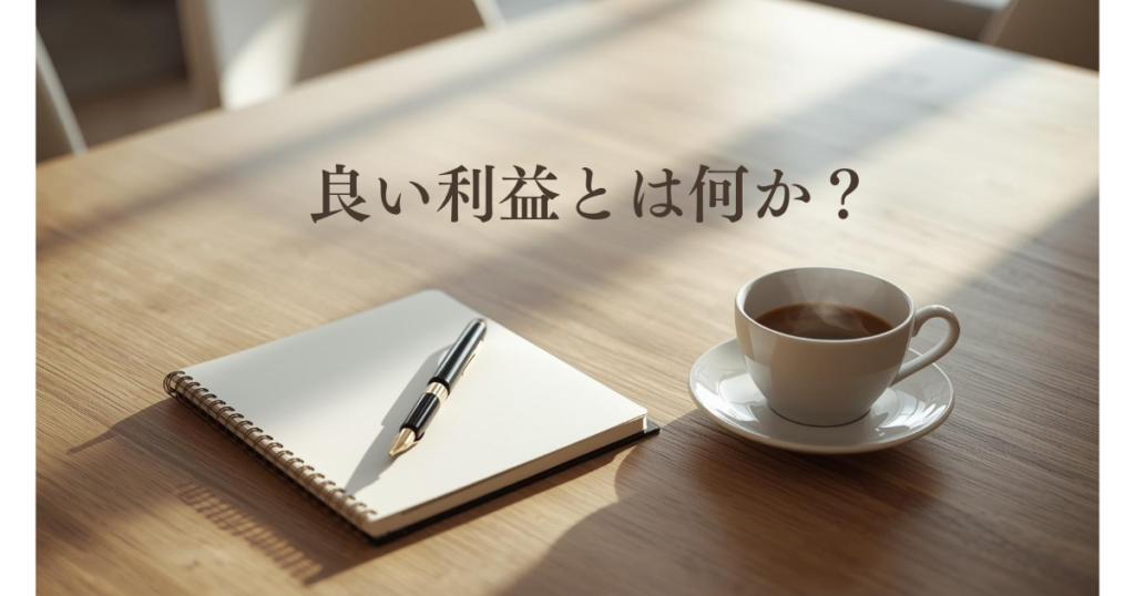 あなたにとって「良い利益」とは？―数字と想いを統合する経営のミニワーク―