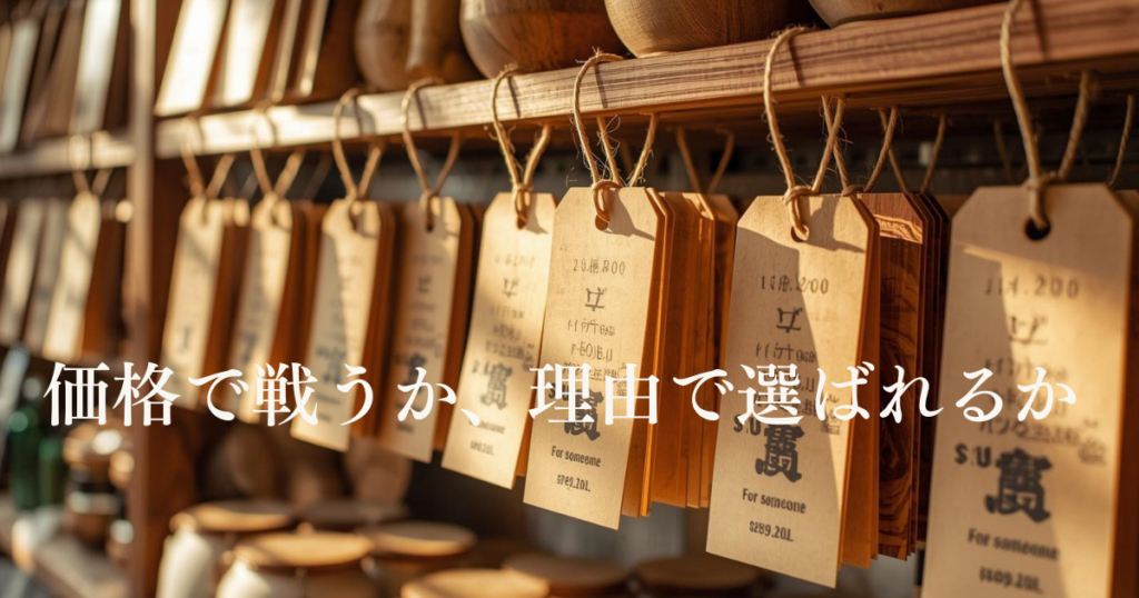 価格競争から抜け出せない会社の「構造」― 選ばれる理由が言葉になっていないだけです